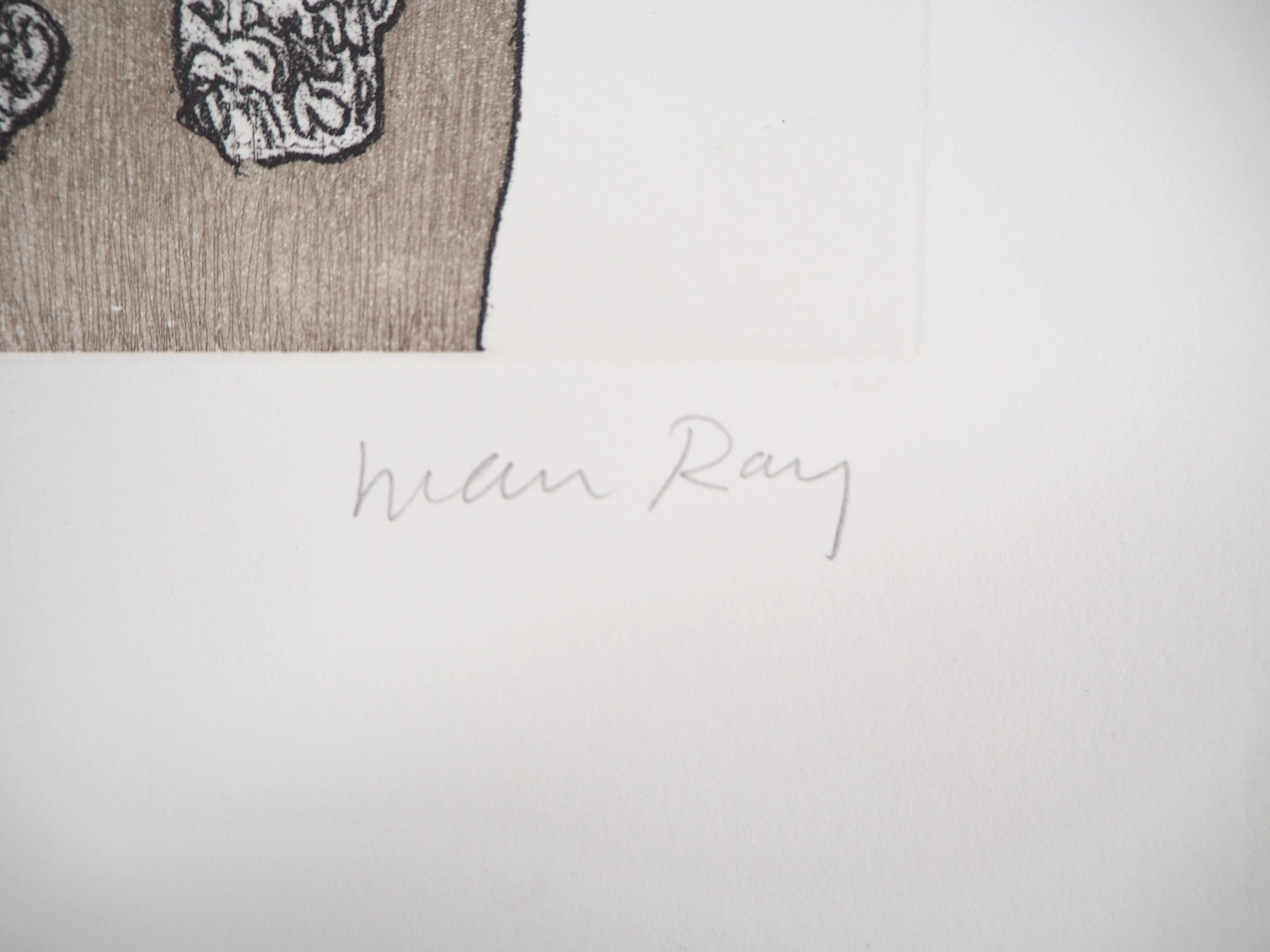 Women Hand in Hand - Original etching, handsigned (Anselmino #40-E) - Print by Man Ray