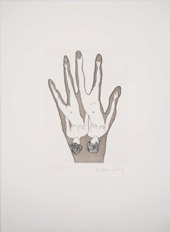 Women Hand in Hand - Original etching, handsigned (Anselmino #40-E)