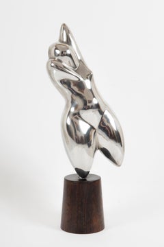 Herma Hermaphrodyte, by Man Ray, Sculpture, Silver Aluminium, 1970's, Nude 
