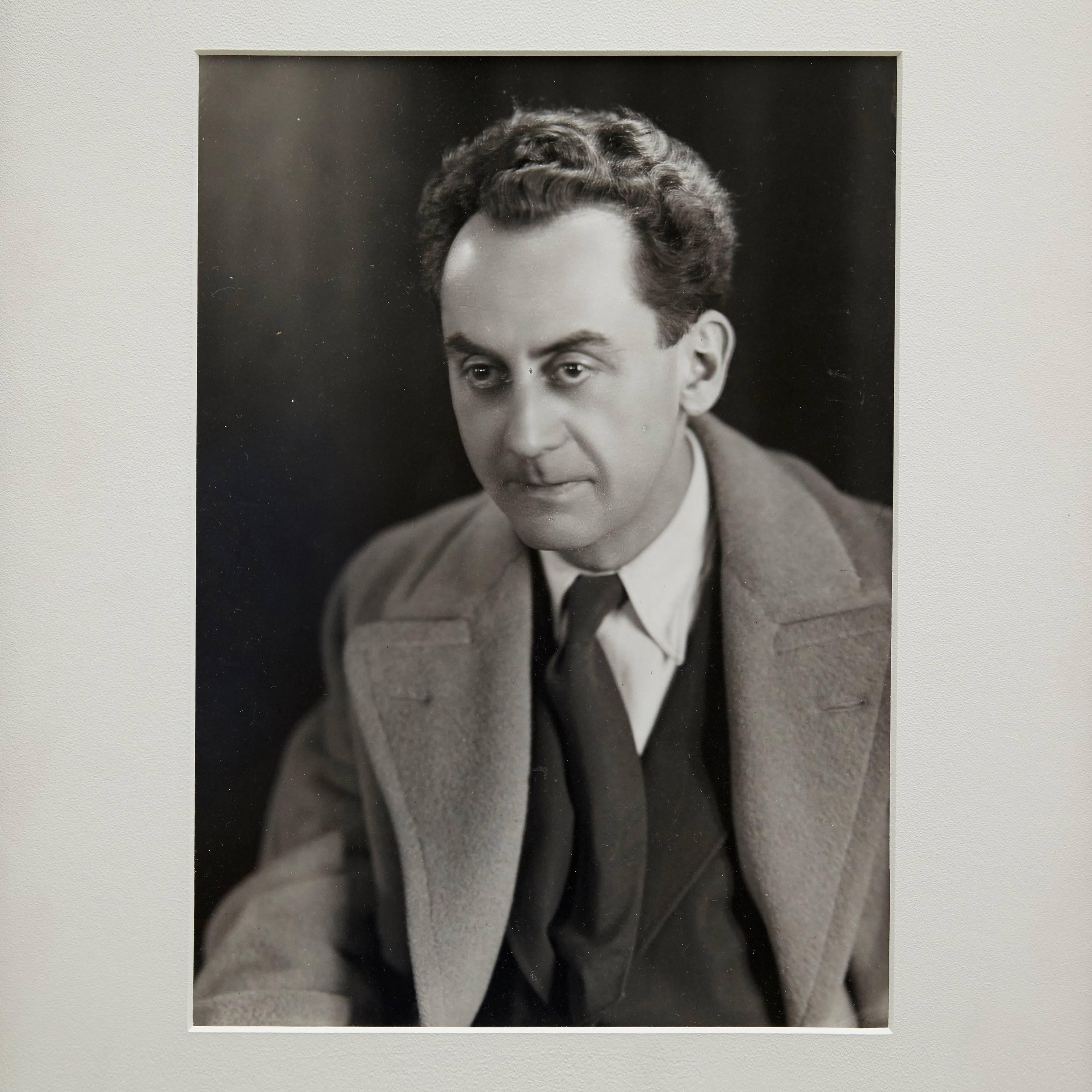 Selfportrait photographed by Man Ray.

A posthumous print from the original negative around 1970 by Pierre Gassmann. Gelatin silver bromide.

Framed in a 19th century frame with museum glass.

Stamped in the back with Man Ray Paris Stamp and