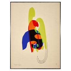 Man Ray "Sombras" Tapiz original de lana tejido a mano