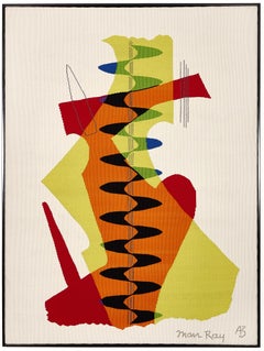 Man Ray "The Meeting" - Tapisserie originale en laine tissée à la main