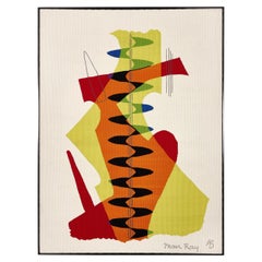 Man Ray "The Meeting" - Tapisserie originale en laine tissée à la main