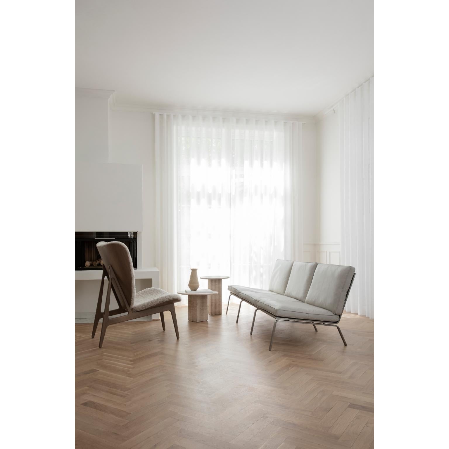 Dreisitzer-Sofa „Man Three Seater“ von NORR11 (Edelstahl) im Angebot