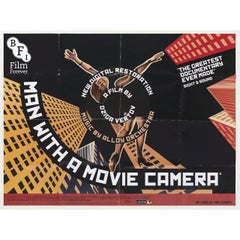 Man with a Movie Camera R2015 British Quad Film Poster