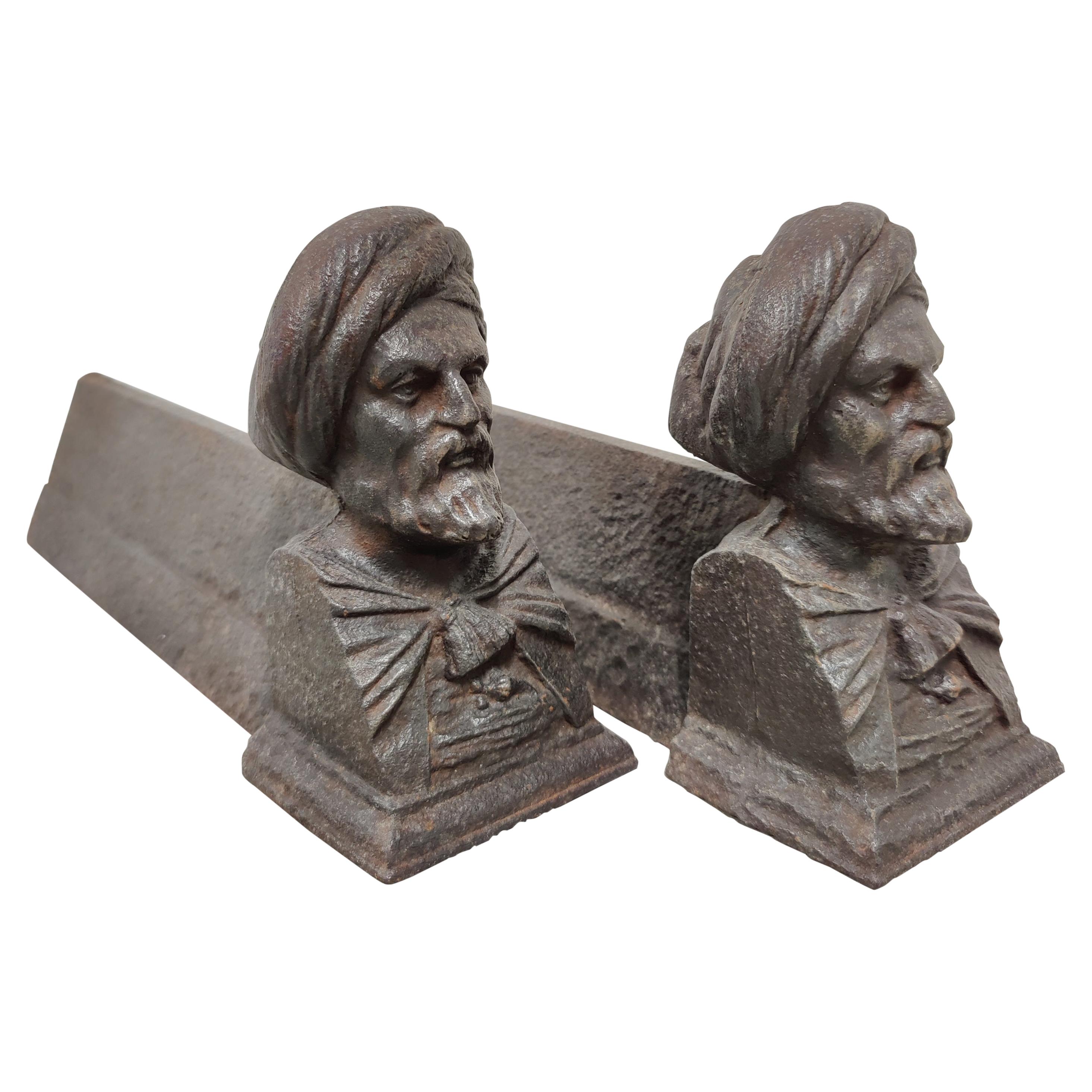 Man with a Turban, Andirons / Fire Dogs For Sale