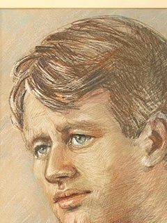 "Man with Blue Eyes, " Portrait by Paul Cadmus, Possibly of Robert F. Kennedy