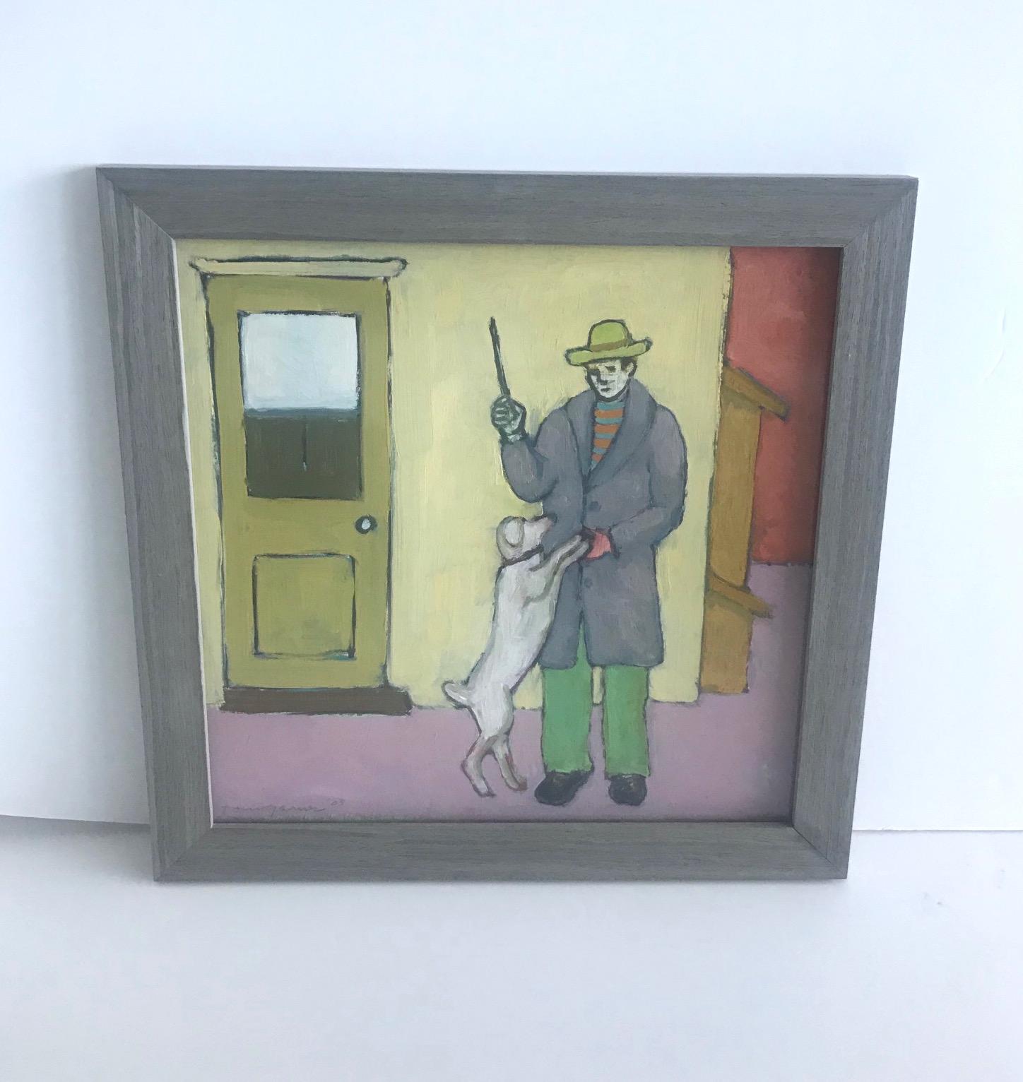 Man with Dog Oil Painting by Tom Gaines, 2003 5