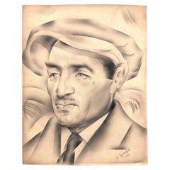 Man with Driving Cap, 1923, dessin Art déco d'influence cubiste