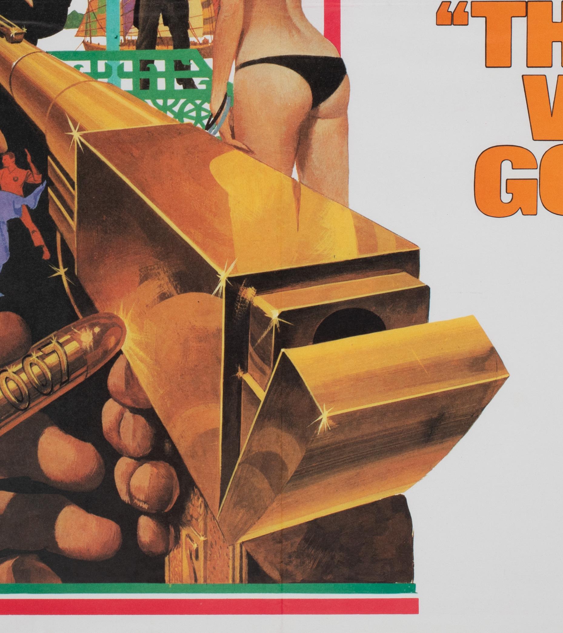 Filmplakat „Man with the Golden Gun“ von James Bond aus dem Jahr 1974, Großbritannien (Leinen) im Angebot