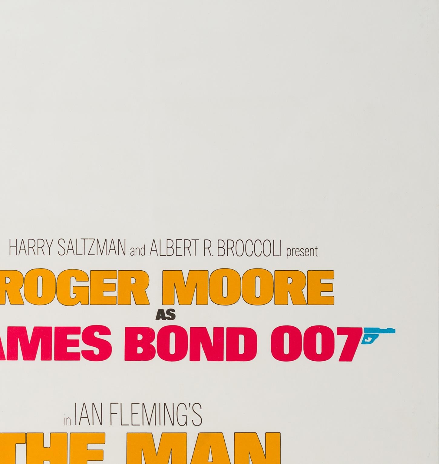 British Man with the Golden Gun, James Bond, UK Film Poster, Robert McGinnis, 1974