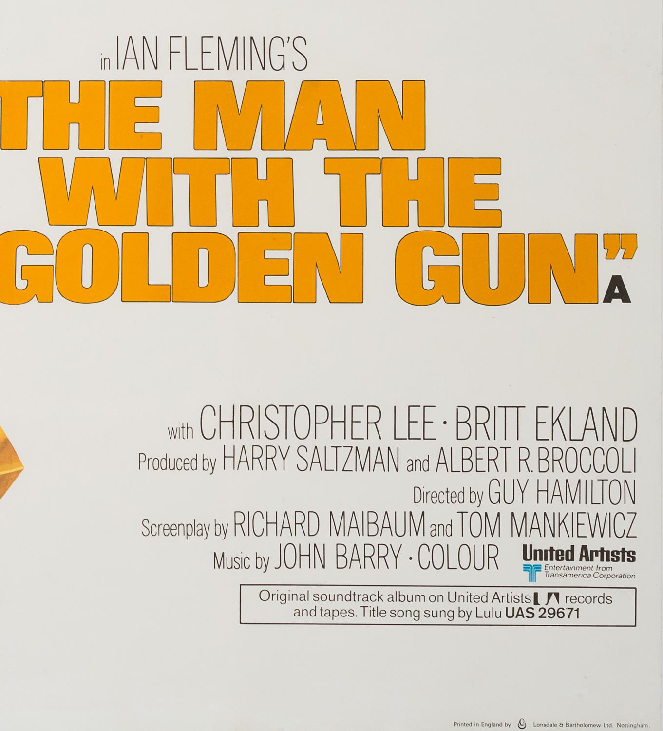 Linen Man with the Golden Gun, James Bond, UK Film Poster, Robert McGinnis, 1974