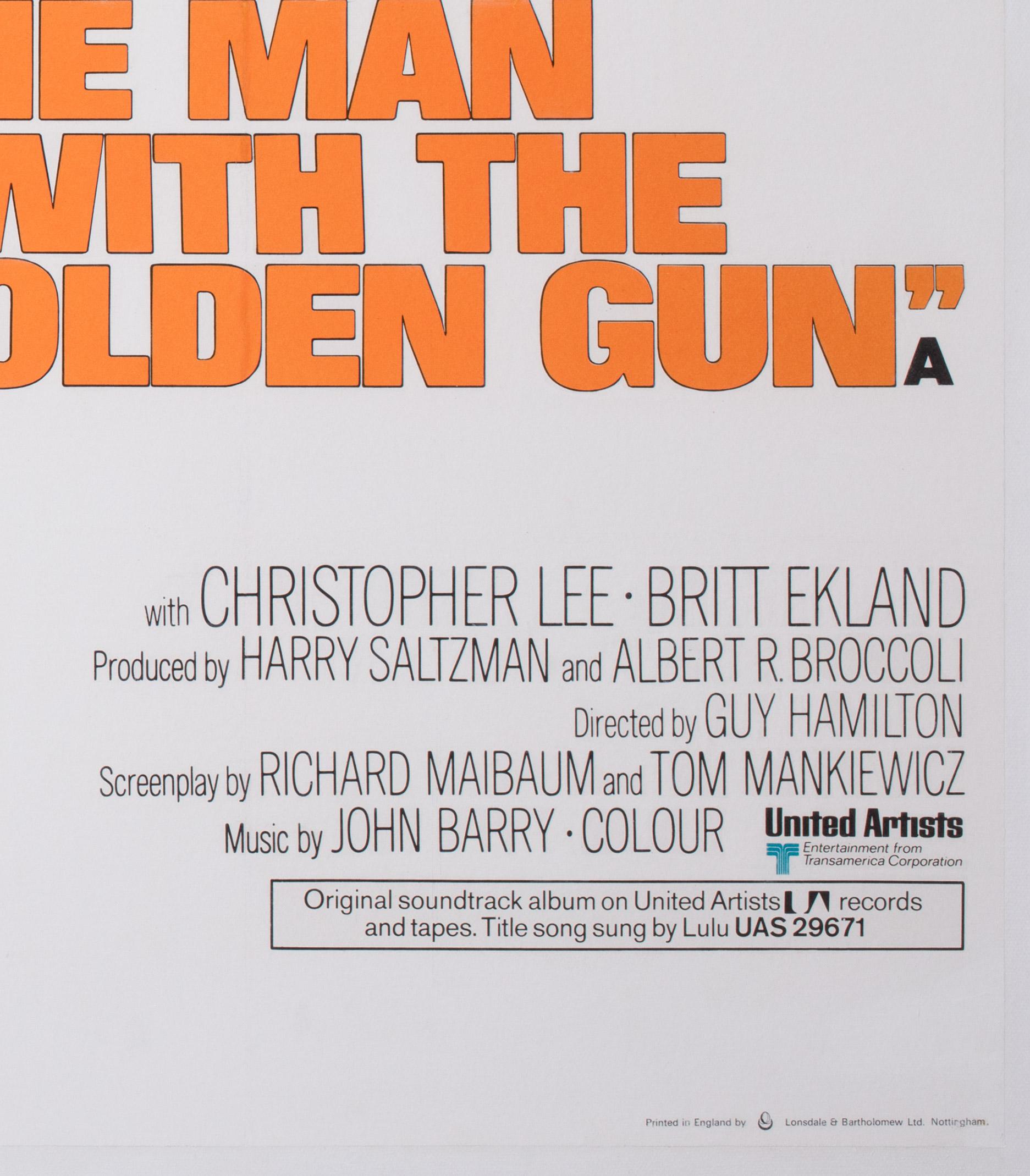 Man with the Golden Gun, James Bond, UK Film Poster, Robert McGinnis, 1974 2