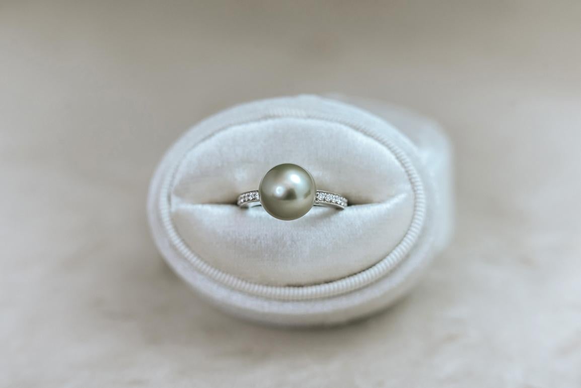 For Sale:  MANA Tahitian pearl and diamond ring  3