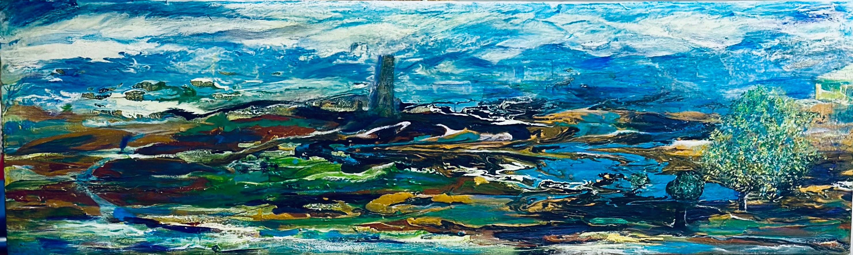 Art contemporain géorgien de Manana Eloshvili - Paysage de ravin