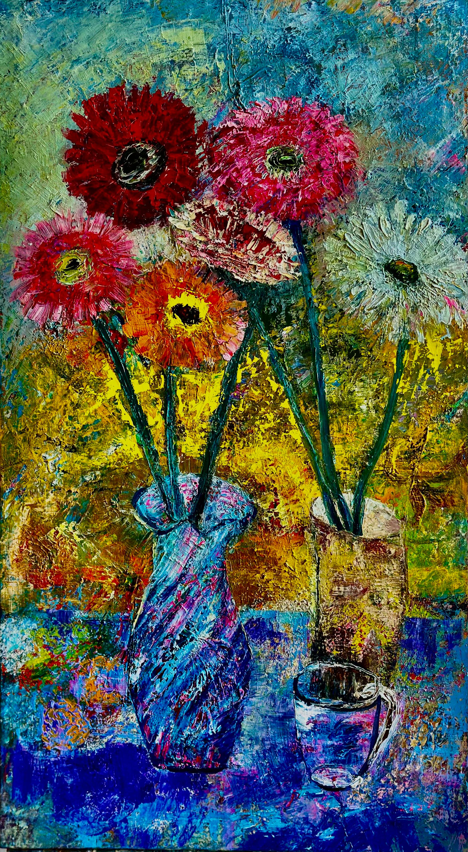 Zeitgenössische georgische Kunst von Manana Eloshvili - Blumenstillleben 2
