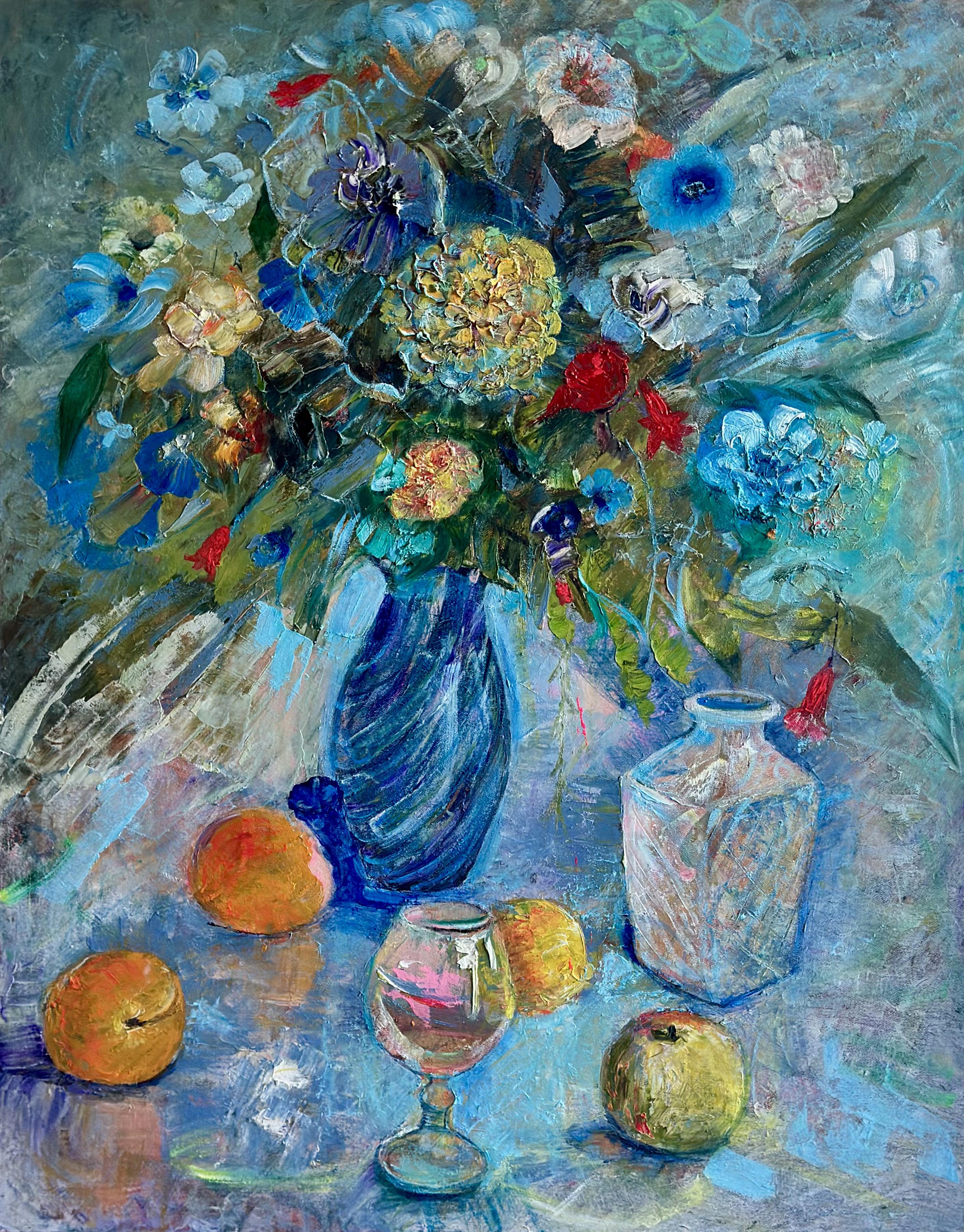 Georgian Contemporary Art by Manana Eloshvili - Still Life with Peaches