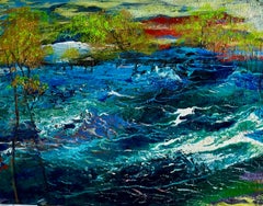 Arte contemporáneo georgiano de Manana Eloshvili - Pueblo junto al mar