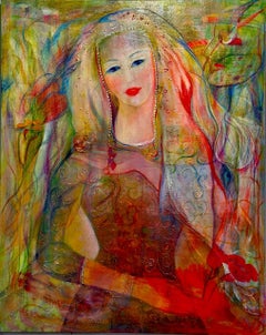 Arte contemporanea georgiana di Manana Eloshvili - Donna con cappello