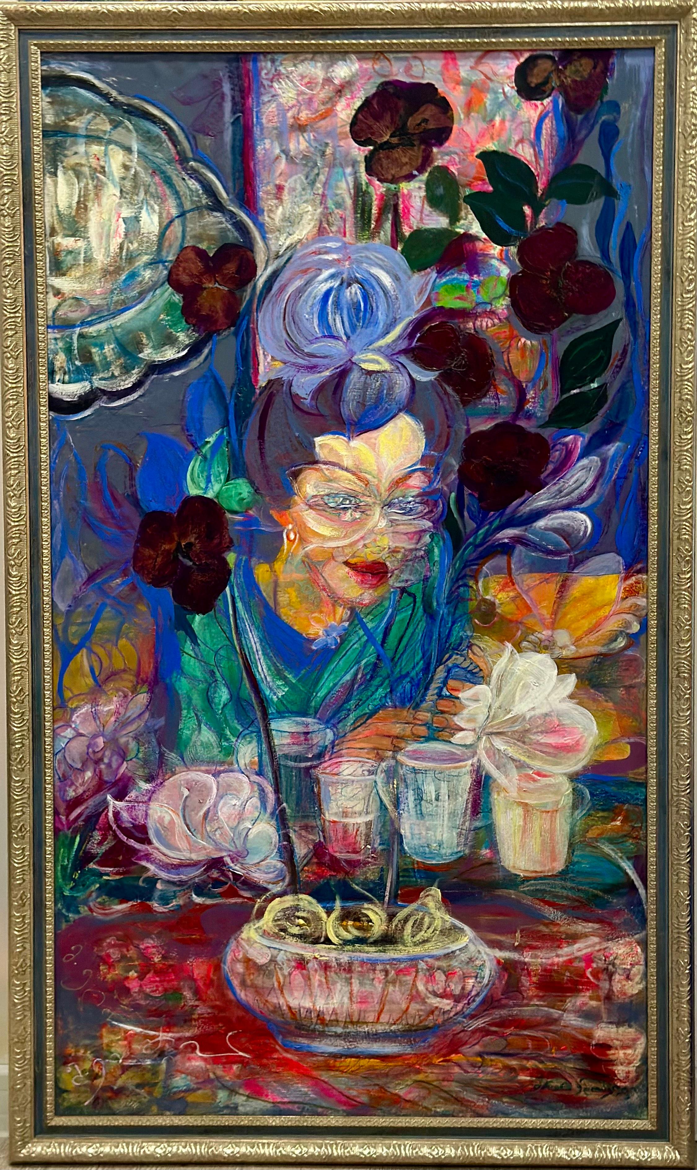 Arte contemporanea georgiana di Manana Eloshvili - Donne con il telefono