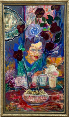 Arte contemporanea georgiana di Manana Eloshvili - Donne con il telefono