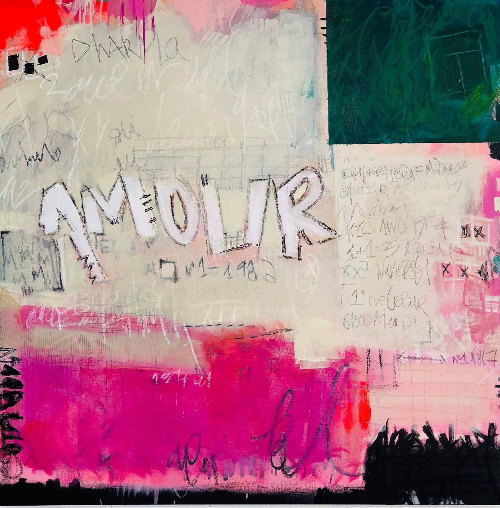 Amour Dharma - Mixed Media Art by Manaz Mostamandy