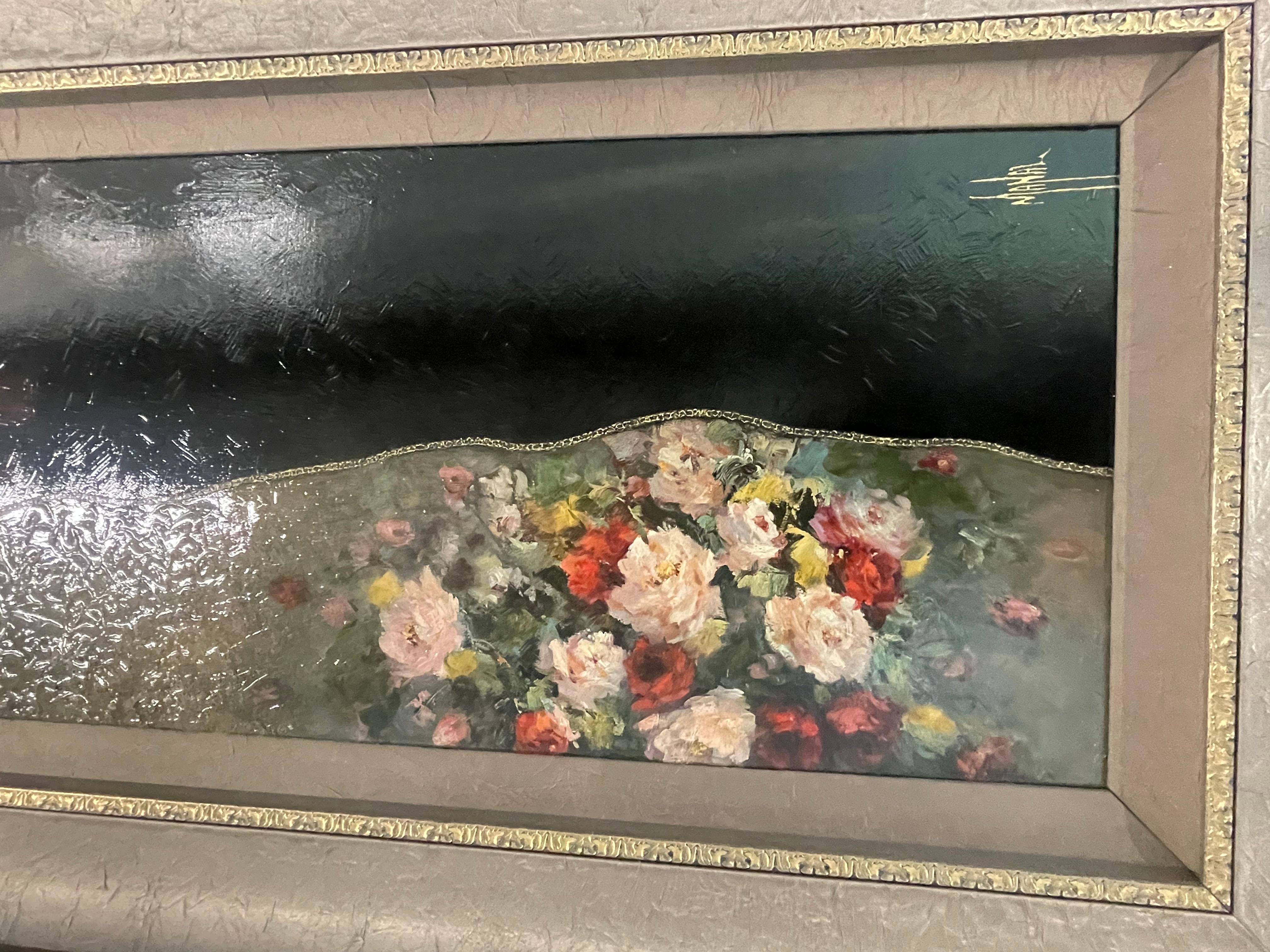 Il s'agit d'une Giclée sur toile de Manaz, embellie à la main, signée. En bon état mesure 60x31
