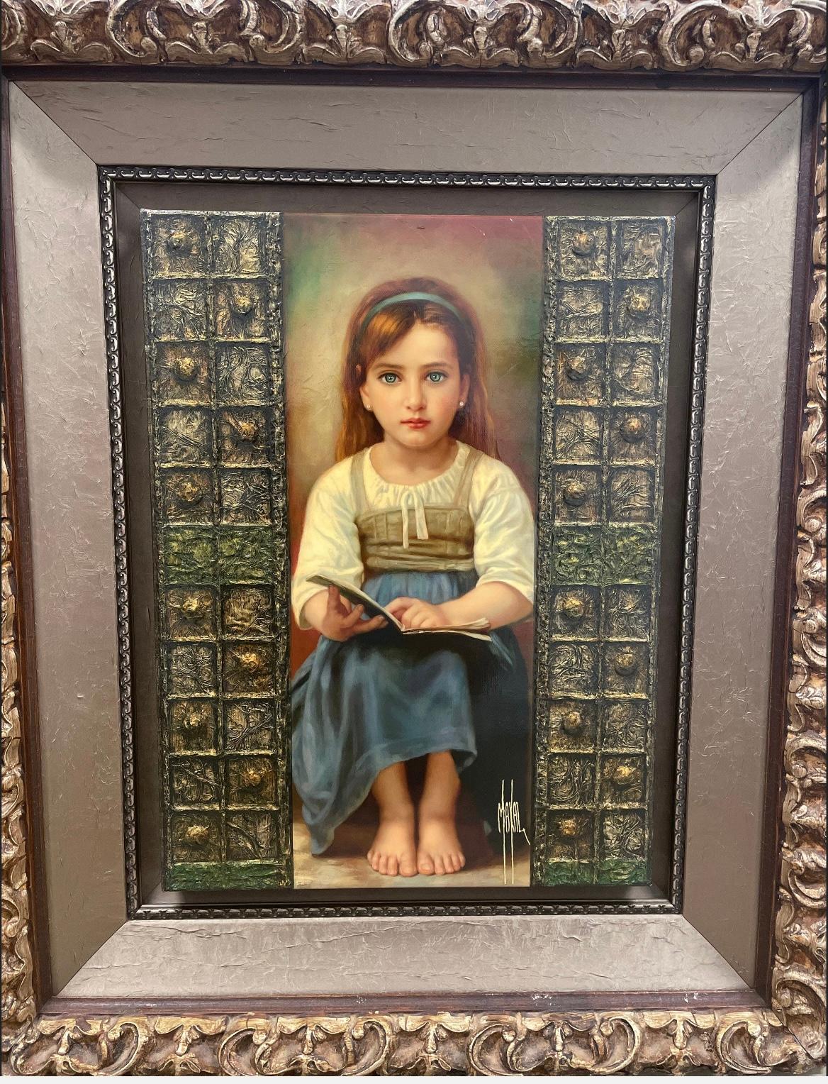 Il s'agit d'une Giclée sur toile de Manaz, embellie à la main, signée. Manaz Giclée sur toile embellie à la main Grand format signé. En bon état mesure 38x32 