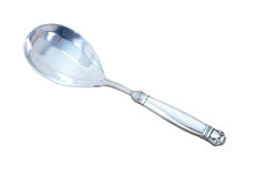 Manchester Copenhagen Sterling Silver 925 Grooved Serving Spoon 9"