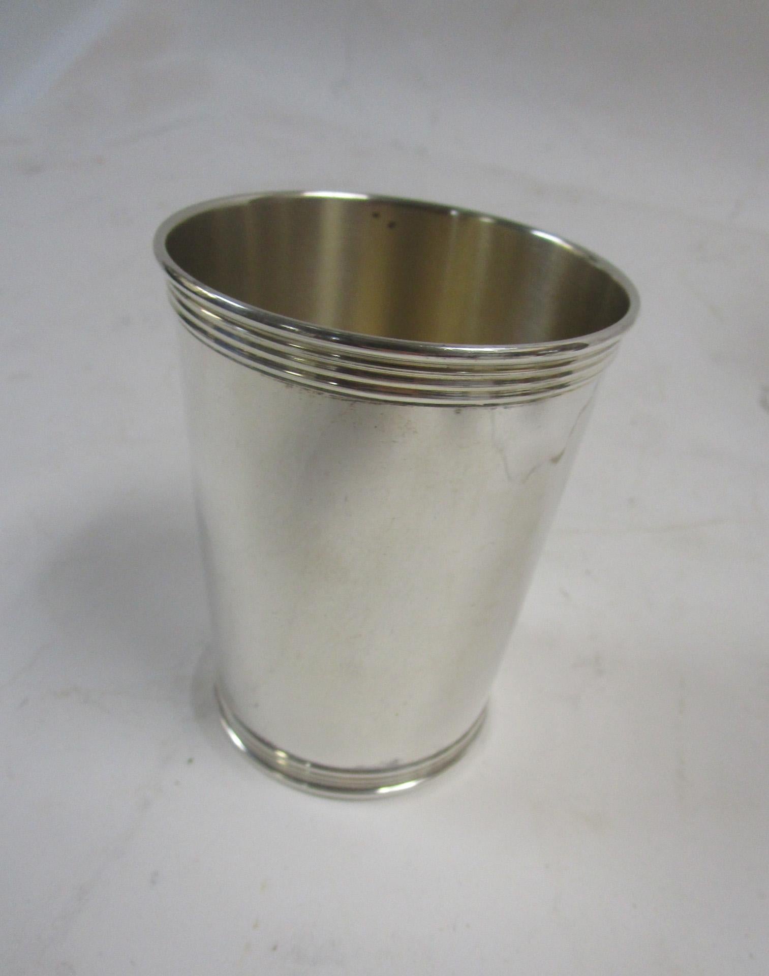 Manchester Silver Co. Set of 4 Mint Julep Cups, Mid-20th Century In Good Condition In Savannah, GA