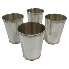 Manchester Silver Co. Set of 4 Mint Julep Cups, Mid-20th Century