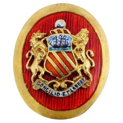 Manchester United Football Club gold enamel badge