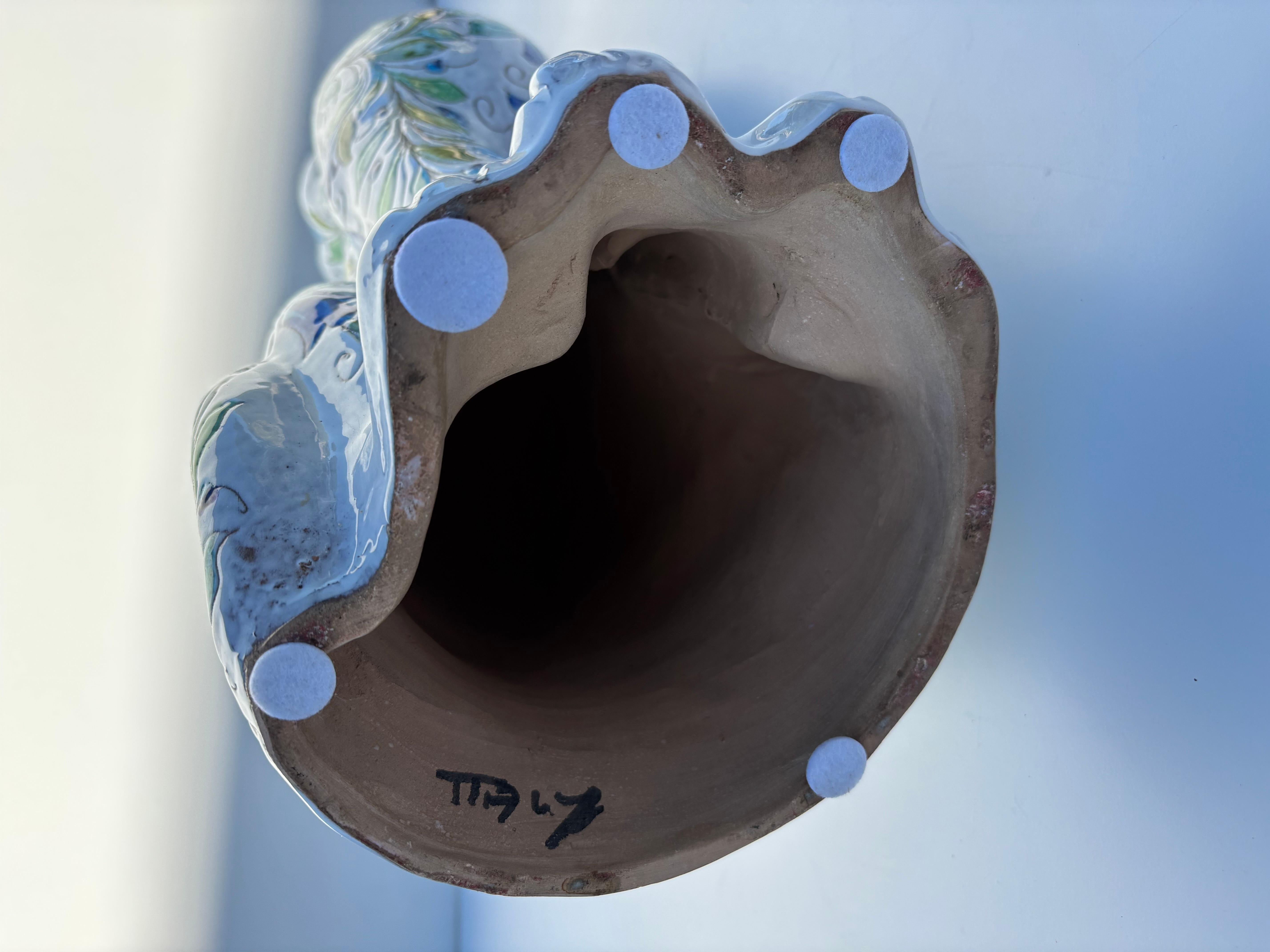 Metà XX secolo Mancioli Raymor Florenz Ceramic Majolika Bagni Bugi Baggi in vendita