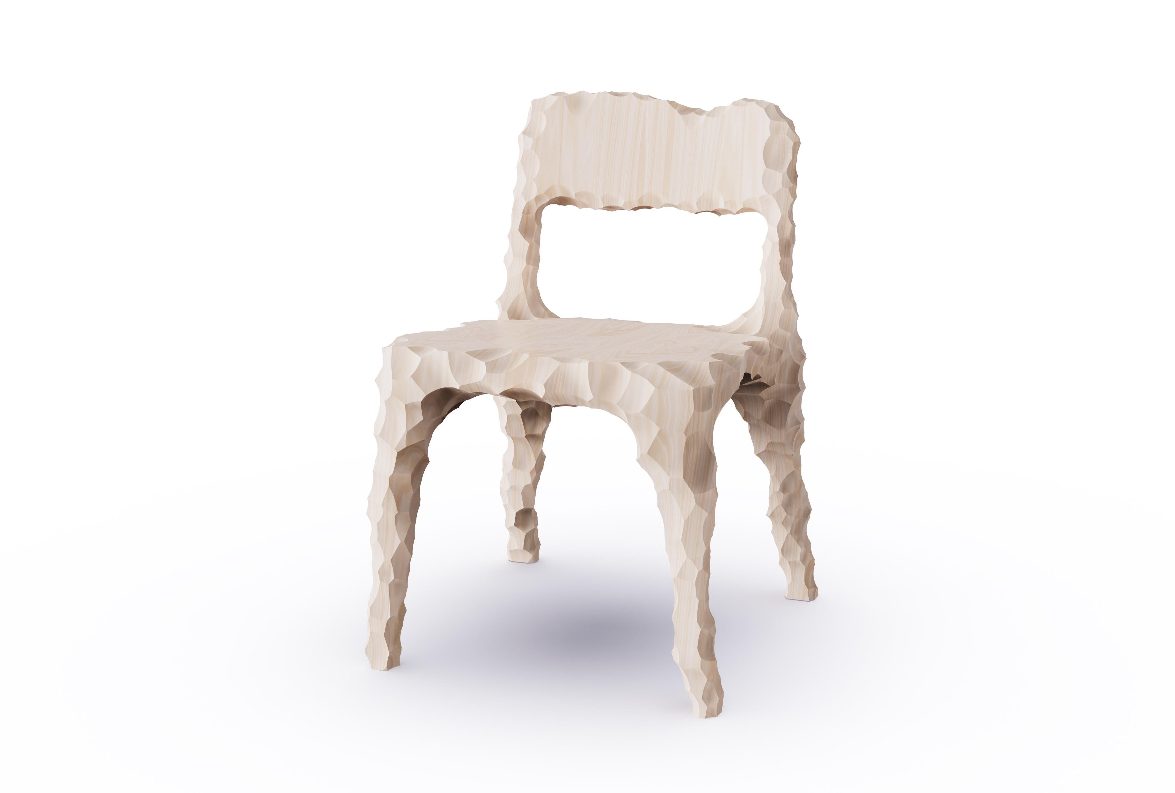 Cherry Mand Pilti Chair / Dry Sand by Tanya Singer + Trent Jansen For Sale