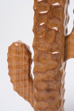 Mandacaru Series, Wooden Cactus Small Floor Sculpture
