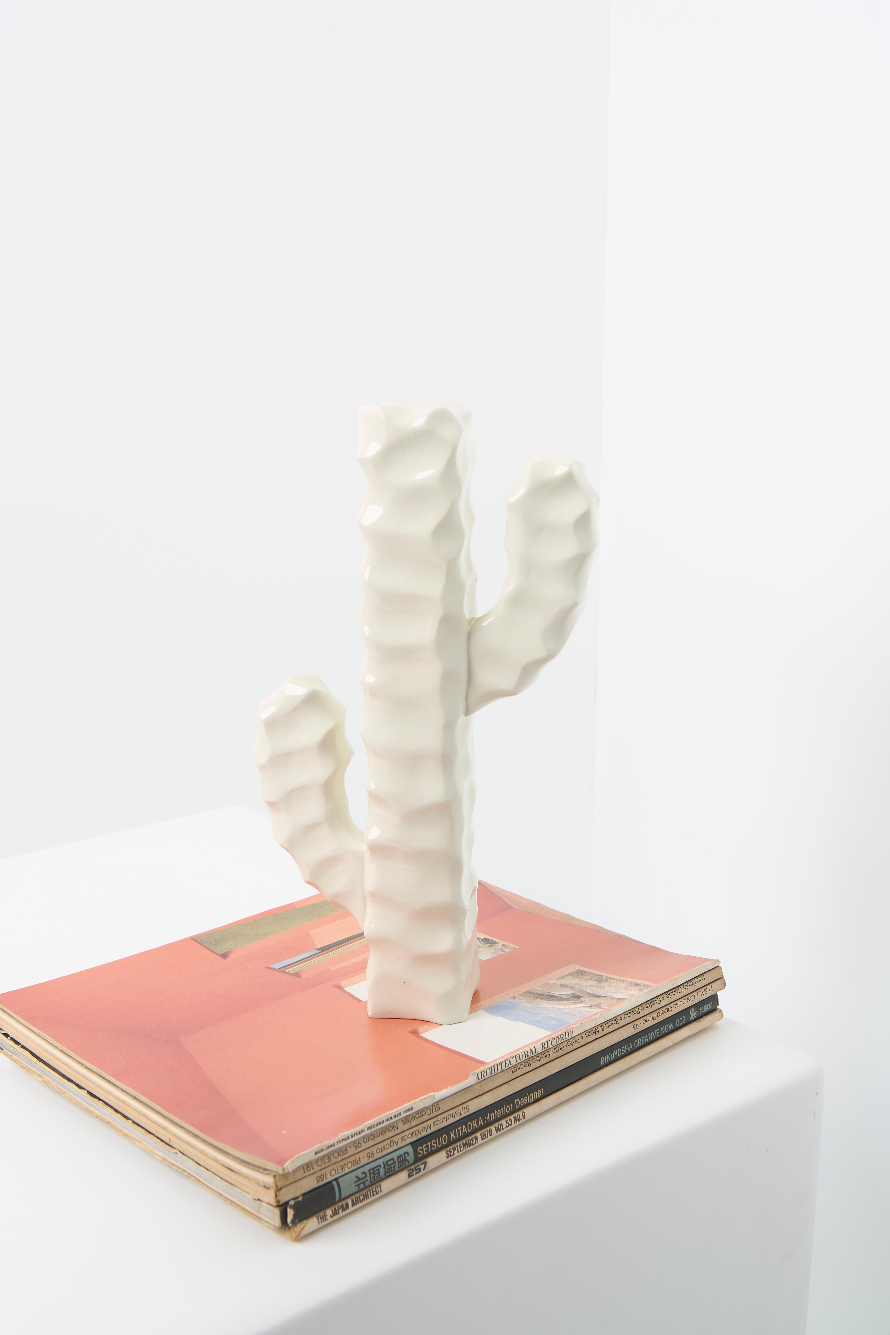 Série Mandacaru, sculpture de table Cactus en bois en vente 1