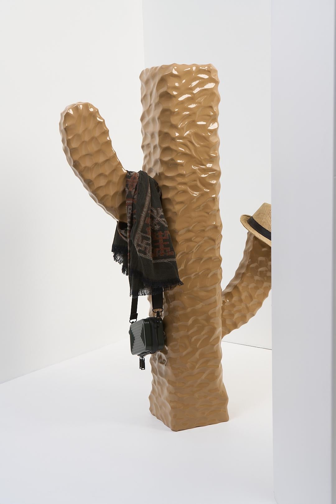 Mandacaru Series, Wooden Cactus Tall Floor Sculpture For Sale 5