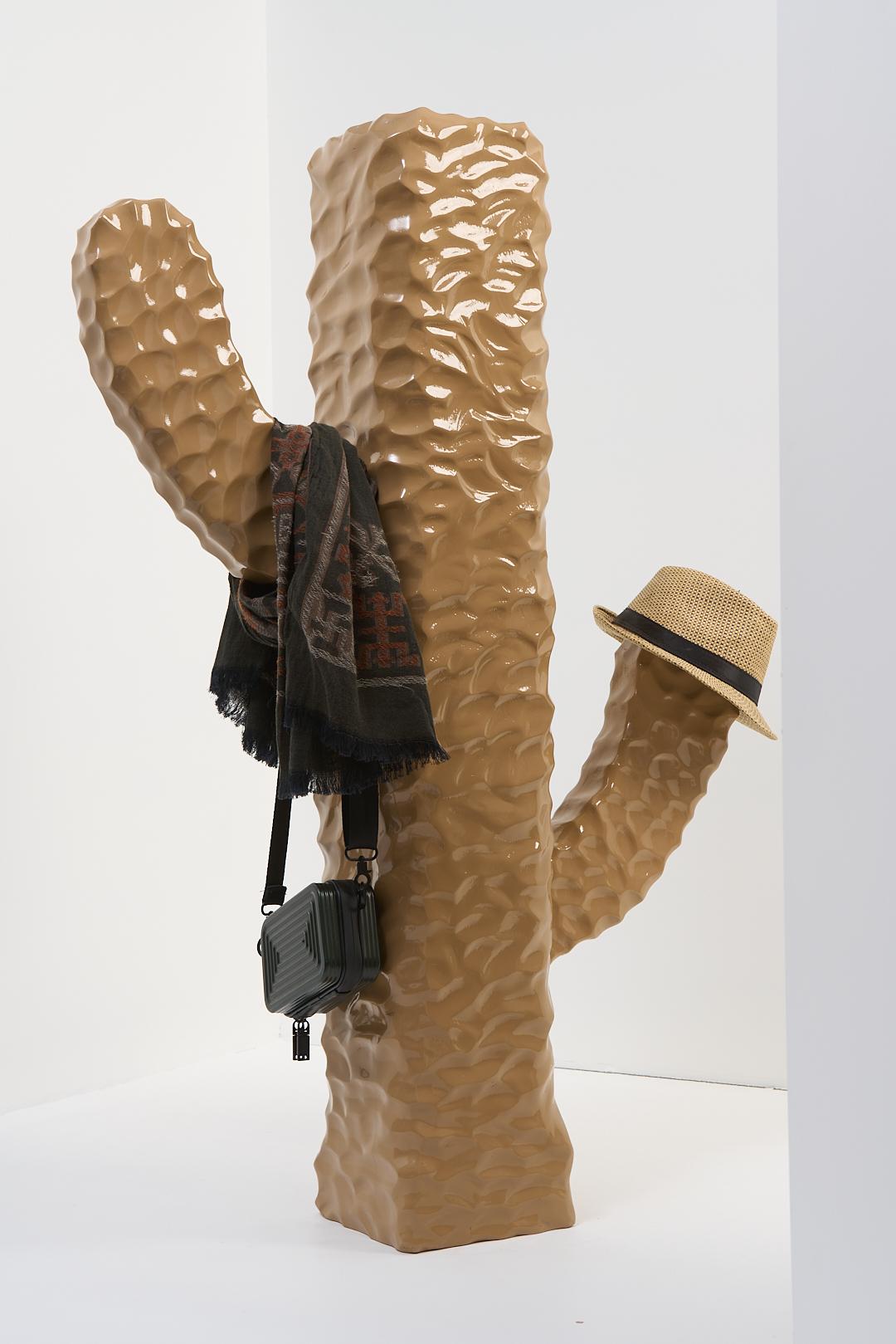 Série Mandacaru, grande sculpture de sol Cactus en bois en vente 12