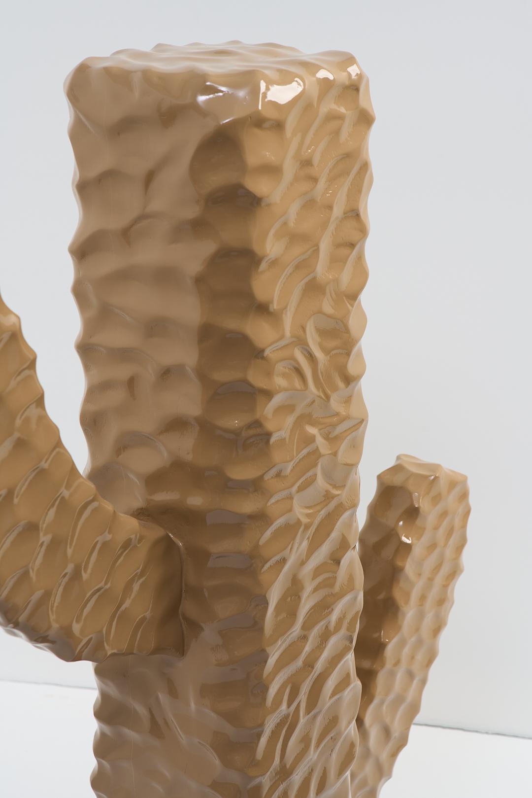 Mandacaru Series, Wooden Cactus Tall Floor Sculpture For Sale 3