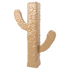 Série Mandacaru, grande sculpture de sol Cactus en bois