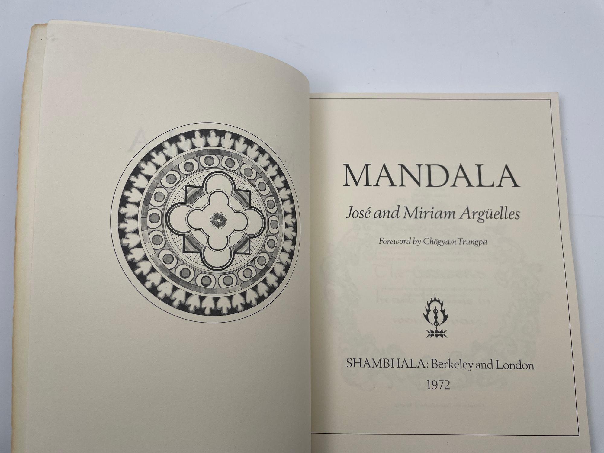 MANDALA By Jose and Miriam Arguelles Softcover Book 1972 In Good Condition For Sale In North Hollywood, CA