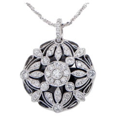 Mandala Diamond Pendant 2.12 Carats 14K Gold