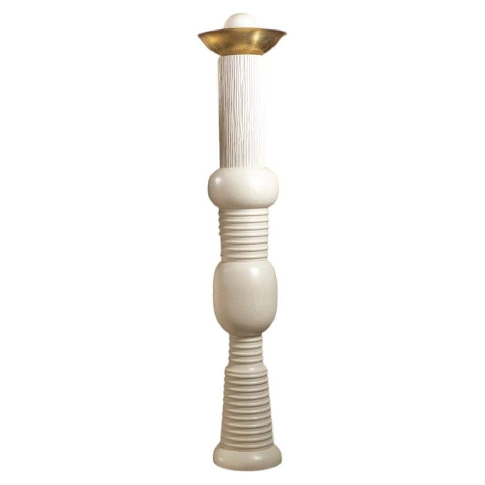 Mandala White Totem Lamp by Deetee Home