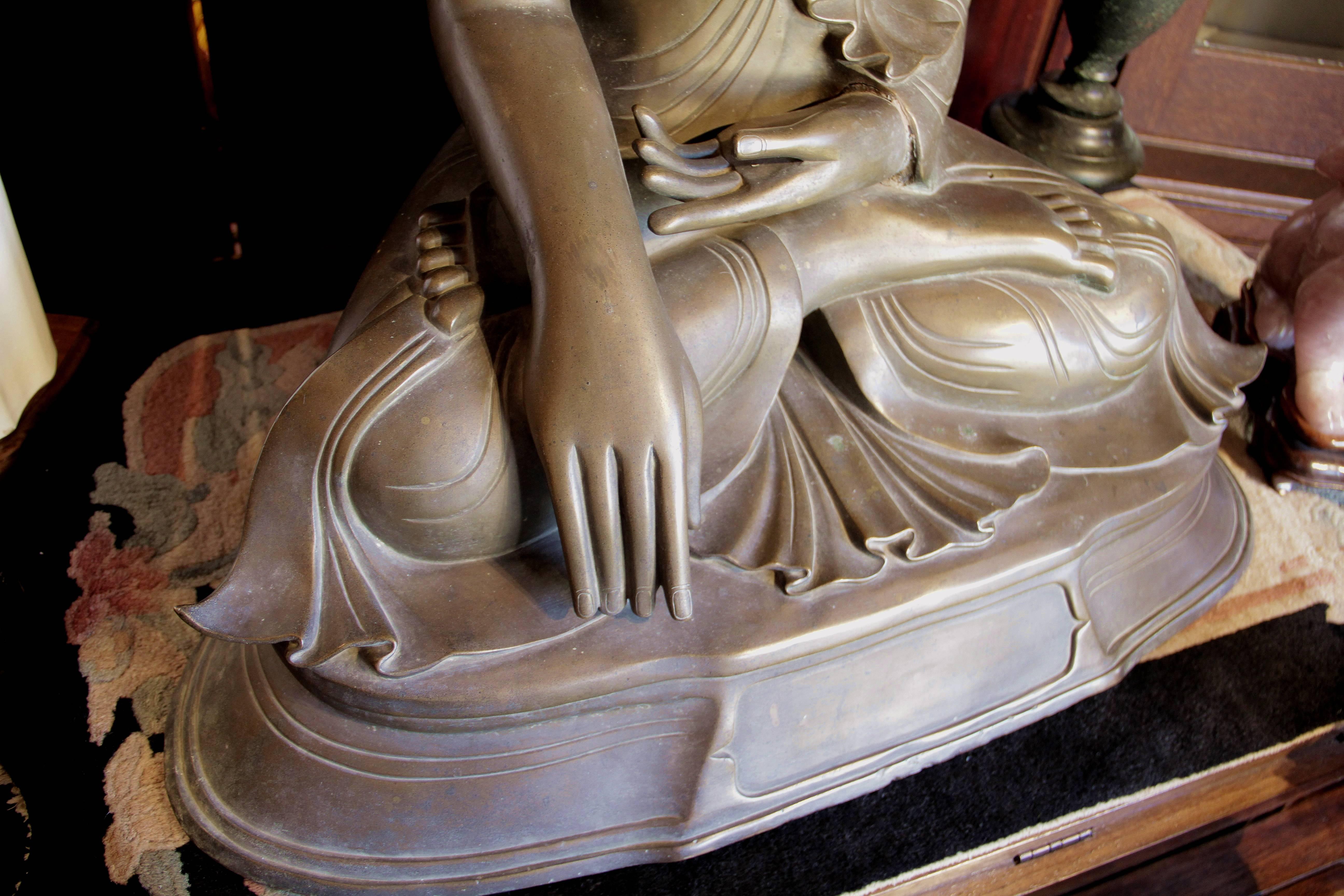 Cast Mandalay Buddha Statue Bronze Burma, 19th Century