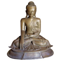 Mandalay Buddha Statue Bronze Burma, 19th Century