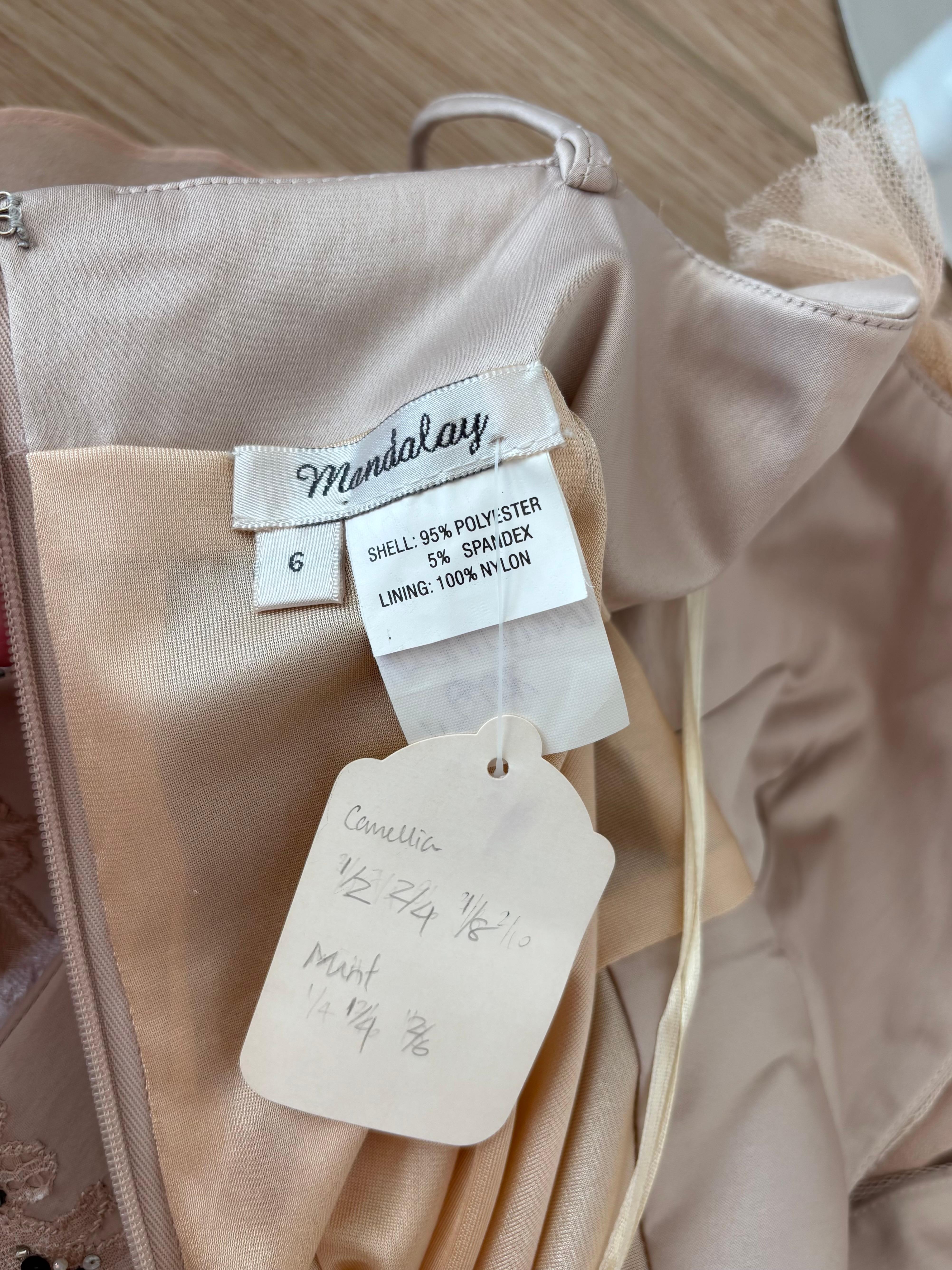 MANDALAY Vintage Boned Corset Delicate Mini Dress Mauve Dusty Pink For Sale 2