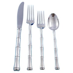 Mandarin by Towle Sterling Silver Flatware Set for 12 Service 50 pcs Bamboo