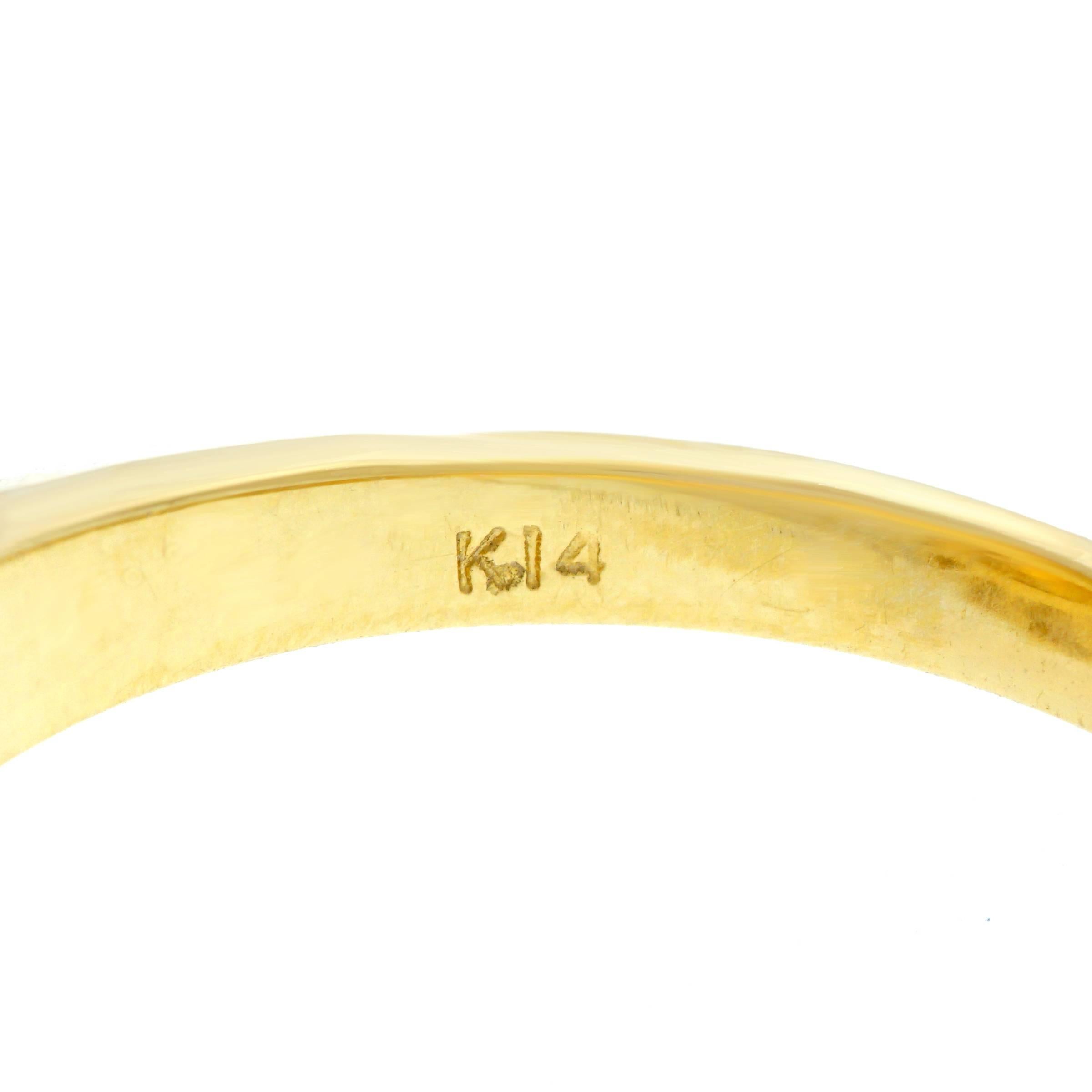 Mandarin Citrine and Diamond Set Gold Ring 1