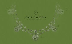 Mandarin Garnet, Dendritic Agate, Golden Pearl and 18 Karat Gold Earrings