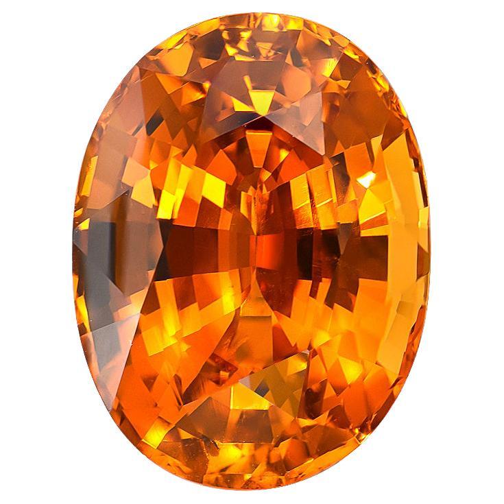Mandarin-Granat Edelstein 13,54 Karat GIA zertifiziert Loser Edelstein 4